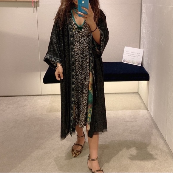 Johnny Was Tanya Sequin Silk Kimono - Picture 3 of 5